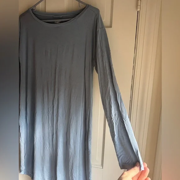 Lands' End Soft Blue Pajama Sleep Dress - Picture 3 of 6